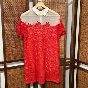 PAUL & JOE SISTER Lillian Lace Shift Dress Size L
